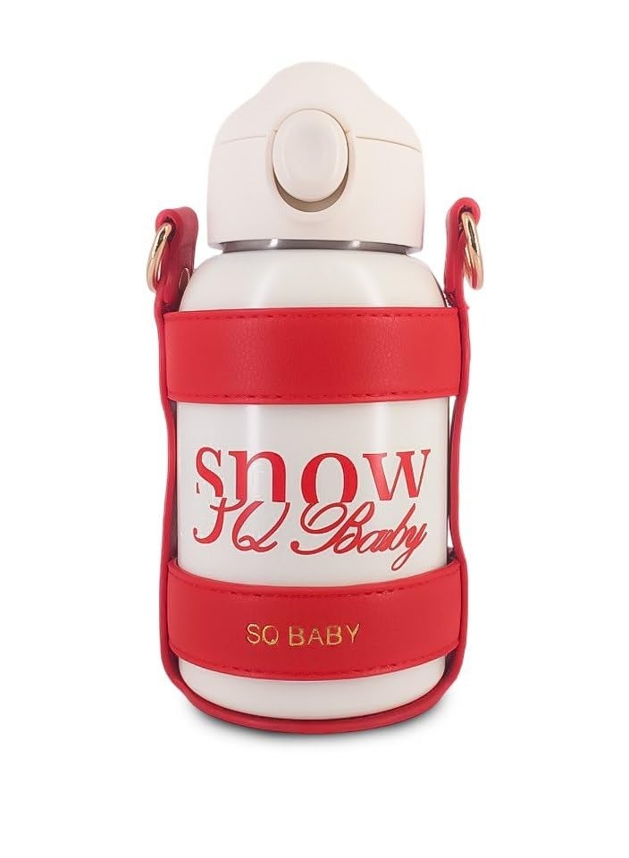 550ML Cute Kids Bottle Stainless Steel Vacuum Insulated Bottle Set (3 Heads+Wallet+Shoulder Srap+Littile Toy) - Image 3