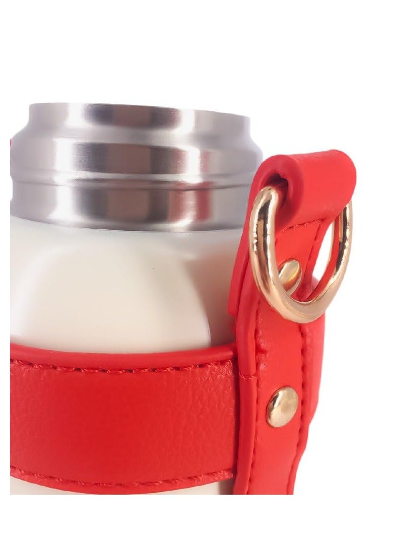 550ML Cute Kids Bottle Stainless Steel Vacuum Insulated Bottle Set (3 Heads+Wallet+Shoulder Srap+Littile Toy) - Image 4