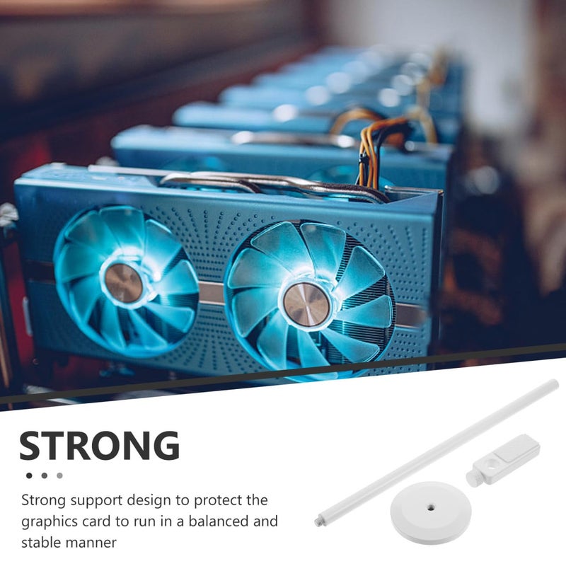 Hemobllo GPU Support Bracket - Graphics Card Brace Support Adjustable Anti Sag GPU Stand Magnetic Suction GPU Sag Bracket Video Card Sag Holder, White - Image 5