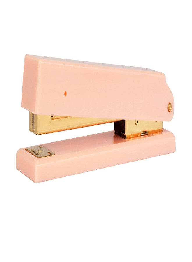 BLU MONACO Pink Stapler | Cute Stylish Desk Stapler with Smooth Metal Mechanism | Aesthetic Office Stapler for Home School Work | Chic Pink Office Supplies | Manual Staplers for Desk - Image 1