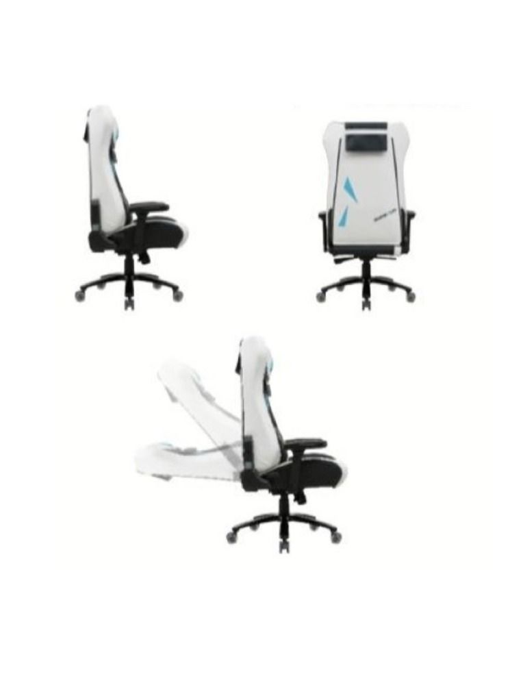 Generic Dazzle - Gaming Chair - Blue/White; Molded foam inside back and seat, steel structure and PU leather, new 3D adjustable armrest, 350mm metal base, multi function mechanism with rocking function  - Image 5