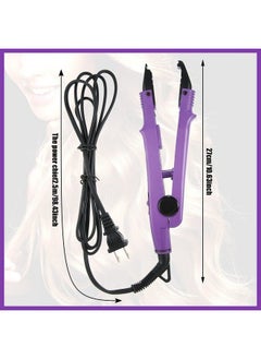 Fusion Hair Extensions Tool Us Plug Professional Hair Extensions Tools Fusion Heat Iron Connector Wand U Tip Hair Extensions With 2 Bags Keratin Glue Granule Beads For Hair Extensions (Purplea Head) - pzsku/Z75594D9776EB5983D974Z/45/_/1683026145/5f08601e-b11e-4bd1-8867-7aee60ba16e0