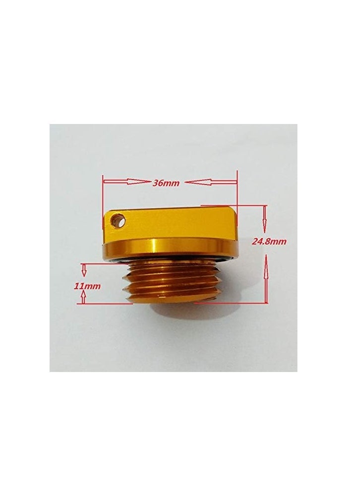 ESUBOSHI CNC Aluminum Oil Filler Cap Plug for Yamaha Motorcycles (Golden Yellow) - Image 2