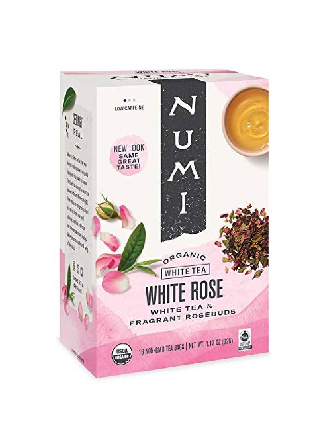 Numi Organic Tea White Rose 16 Count Box Of Tea Bags White Tea (Packaging May Vary) - Image 2