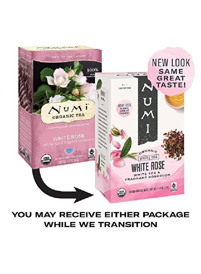 Numi Organic Tea White Rose 16 Count Box Of Tea Bags White Tea (Packaging May Vary) - Image 3