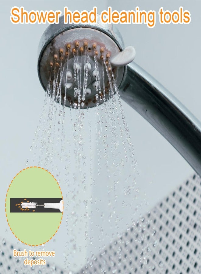 lasuroa 80pcs Shower Head Cleaner Picks Tools, Including 30 Cleaning Brushes & 50 Showerhead Hole Brushes Practical Unclogger Tools for Small Holes Sink Gaps (Orange, White - Image 5