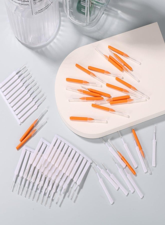 lasuroa 80pcs Shower Head Cleaner Picks Tools, Including 30 Cleaning Brushes & 50 Showerhead Hole Brushes Practical Unclogger Tools for Small Holes Sink Gaps (Orange, White - Image 3