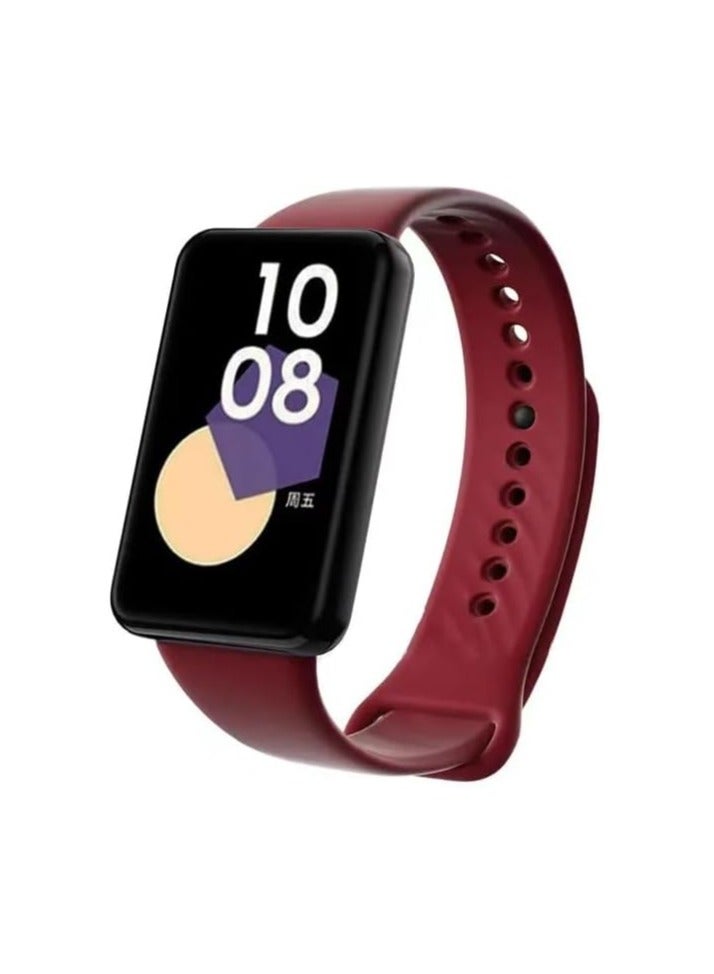 حزام متوافق مع Honor Band 9، حزام رياضي قابل للتعديل، حزام بديل متوافق مع Honor Band 9 (أحمر خمري)