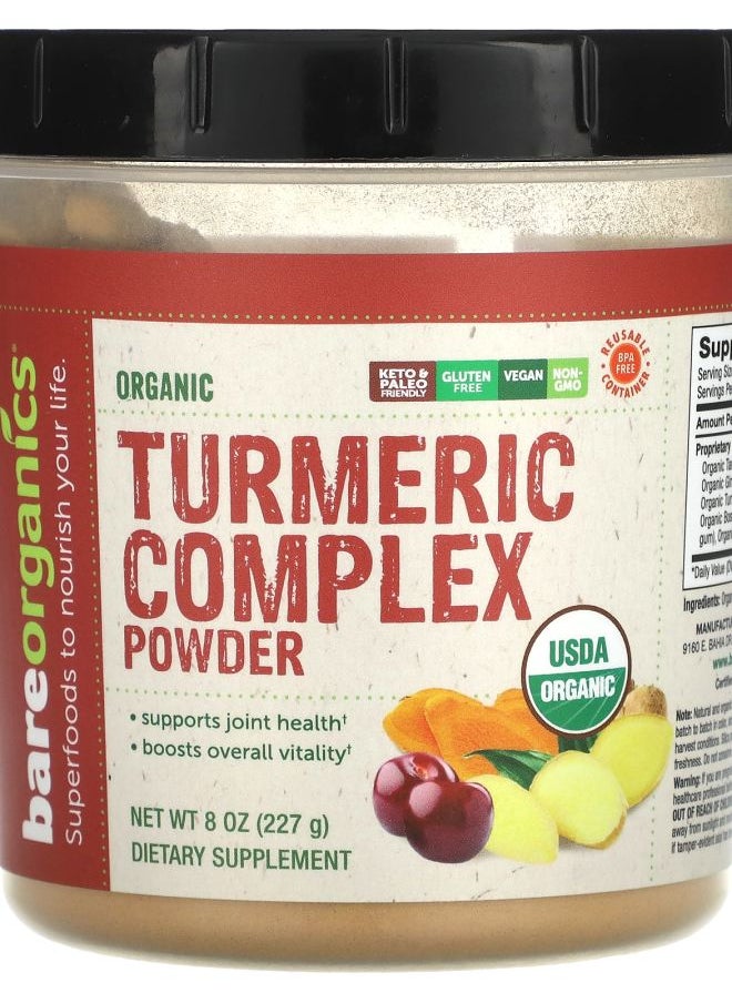 Bareorganics - Organic Turmeric Complex Powder 8 oz (227 g) - Image 1