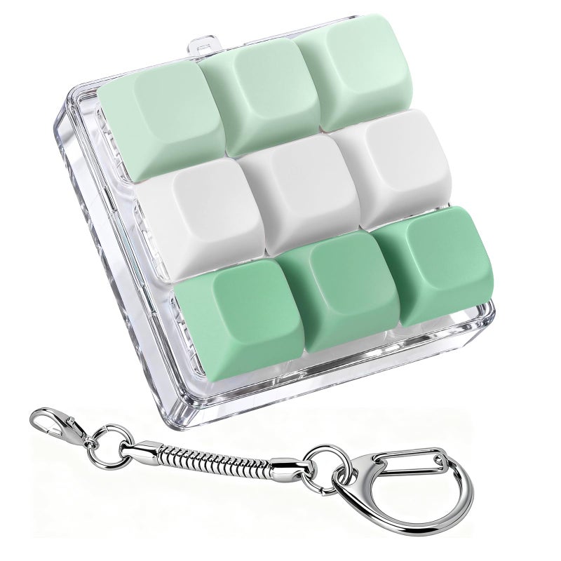 Axlksia Keyboard Fidget Toy Fidget Clicker Keyboard Fidget Keychain Button Fidget Gifts for Adults to Relieve Stress and Pass Time Style AA - Image 3