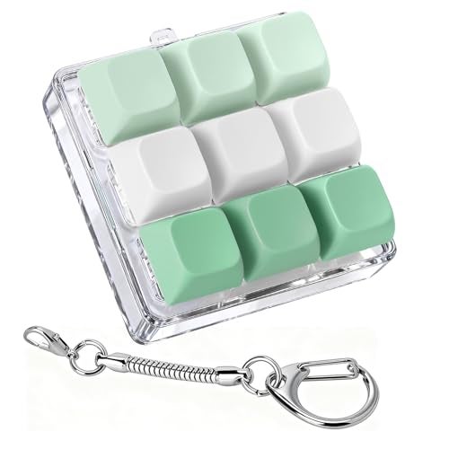 Axlksia Keyboard Fidget Toy Fidget Clicker Keyboard Fidget Keychain Button Fidget Gifts for Adults to Relieve Stress and Pass Time Style AA - Image 1