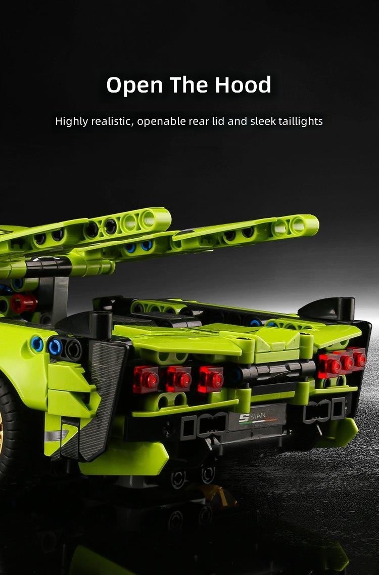 Lamborghini Remote Control Sports Car Building Blocks - High-Difficulty Puzzle Toy for Boys Aged 8-12 - Image 5