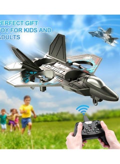 ZAMZIN Foam Drone RC Airplane for Kids & Beginners – Remote Control Fighter Jet with LED Lights, Auto Hovering, 360° Flip, 2.4GHz RC Plane, USB Rechargeable Quadcopter, Stunt Jet Toy Gift for Boys & Adults  - Image 2