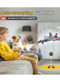 ZAMZIN Foam Drone RC Airplane for Kids & Beginners – Remote Control Fighter Jet with LED Lights, Auto Hovering, 360° Flip, 2.4GHz RC Plane, USB Rechargeable Quadcopter, Stunt Jet Toy Gift for Boys & Adults  - Image 3