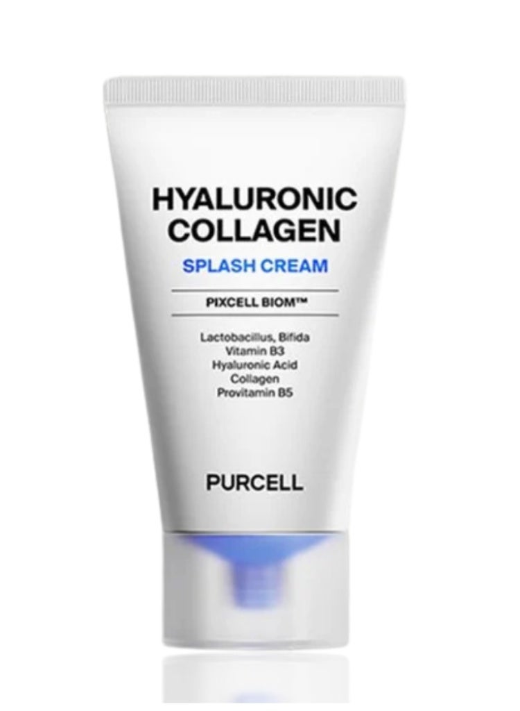 Purcell PixcellBiome™ Hyaluronic Collagen Splash Cream 50ml – Korean Hydrating Face Cream for Plump, Smooth & Glowing Skin - Image 1