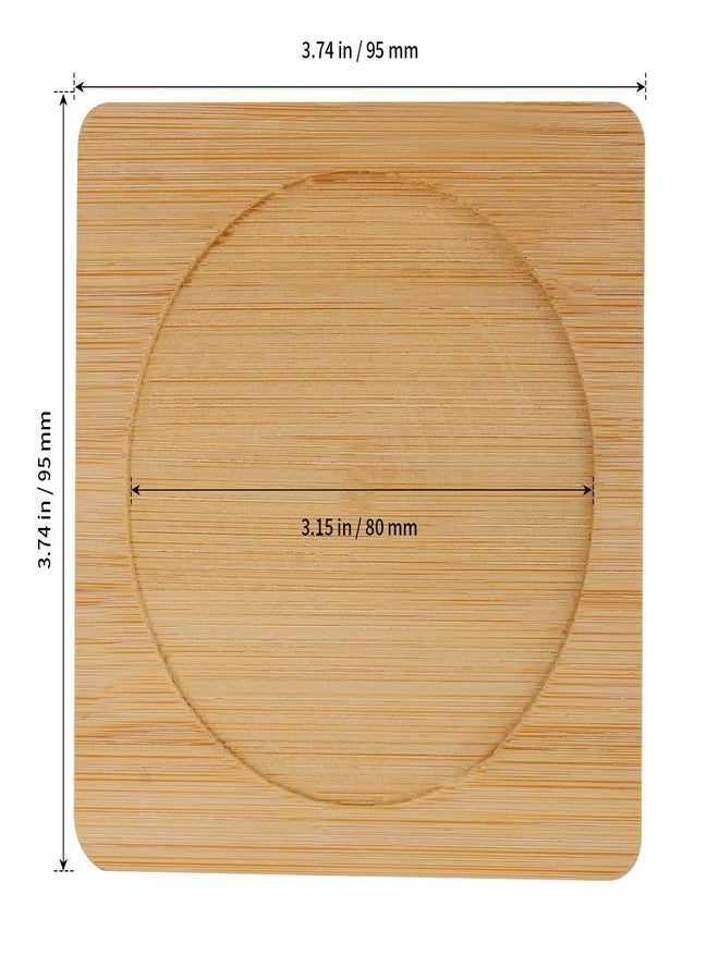 SHEUTSAN 60 PCS 3.7 Inches Bamboo Coasters, Square Wood Coasters, Bamboo Tray Saucer for Drinks, Crafts, Succulents - Image 2