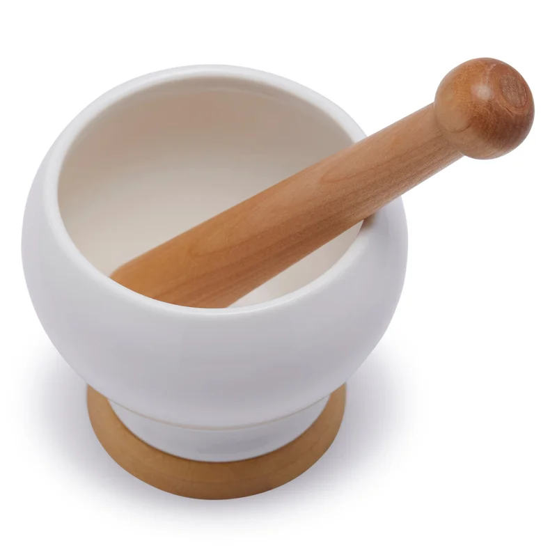 Simply Kitchen Gourmet Garlic Press With Bamboo Pestle