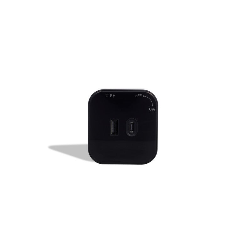 Jana Light USB & USB Type-C Charger Port Square Black – ZOYA-016 GR 5V 3.1A - Image 1