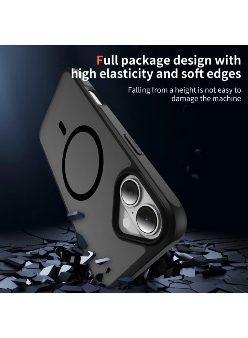ELTRAZONE Magnetic Case for iPhone 17 Compatible with MagSafe | Military-Grade Shockproof Drop Protection | Slim Frosted Matte Phone Cover with Strong Magnetic Alignment | Durable Anti-Scratch Protective Case | Lightweight Black iPhone 17 Magnetic Cover | Sleek, Non-Slip & Everyday Use Protective Phone Case - Image 4