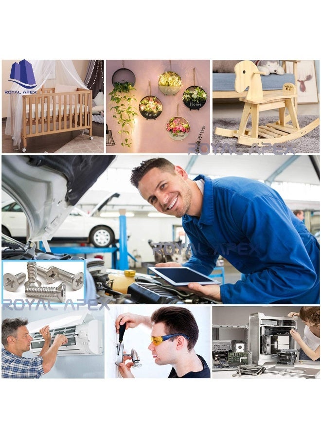 Biella Machine Screw CSK Philip & Countersunk Head for DIY Electrical & Kitchen Furniture Pull Cabinet Door Handles Pack of 25 (M4 X 30 MM) - Image 3