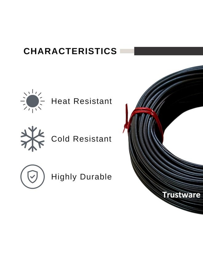 Trustware Rope Wire for Cloth Drying & Hanging Clothes-Clothesline for Home & Outside Usage | Heavy Gauge | Rust Proof | No Hook or Pulley | No Sagging | Easy to Tie | Length-22 Meters (Black). - Image 3