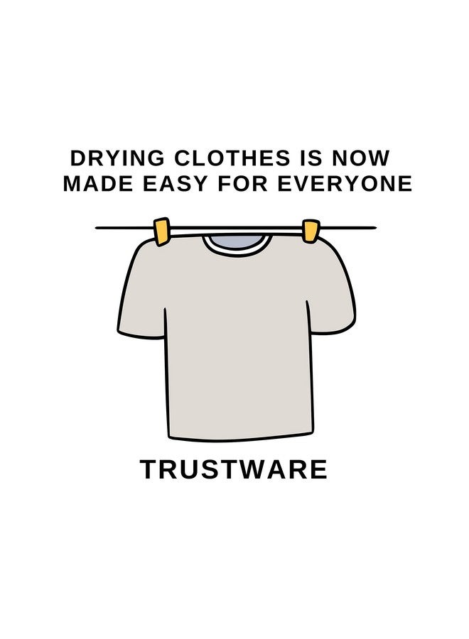 Trustware Rope Wire for Cloth Drying & Hanging Clothes-Clothesline for Home & Outside Usage | Heavy Gauge | Rust Proof | No Hook or Pulley | No Sagging | Easy to Tie | Length-22 Meters (Black). - Image 5