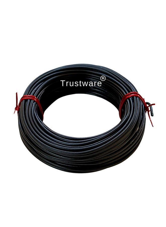Trustware Rope Wire for Cloth Drying & Hanging Clothes-Clothesline for Home & Outside Usage | Heavy Gauge | Rust Proof | No Hook or Pulley | No Sagging | Easy to Tie | Length-22 Meters (Black). - Image 1
