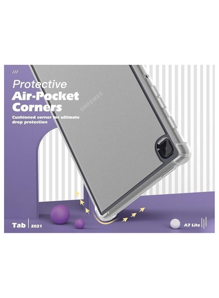 ELMO3EZZ Case Fits Samsung Galaxy Tab A7 Lite 8.7-Inch 2021 Release Tablet Model (-T225/T220/T227/T227), Ultra Clear Soft Flexible Transparent TPU Skin Bumper Back Cover Shell, Clear  - Image 2