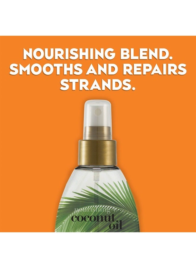 Nourishing + Coconut Oil Weightless Hydrating Oil Hair Mist, Lightweight Leave-In Hair Treatment with Coconut Oil & Bamboo Extract, Paraben & Sulfate Surfactant-Free, 4 fl oz