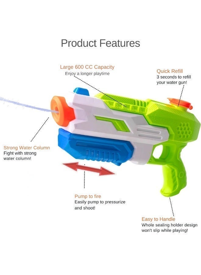 VIO 2 Pack Long Range Water Gun High Pressure Water Blaster Toy for Kids and Adults Powerful Long Distance Water Shooter for Outdoor Water Battles Pool Fights Beach Games Summer Party Toys Backyard Water Play High Pressure Squirt Guns for Pool and Beach Activities Water Gun Water Cannon Toy Long Shot Water Blaster Outdoor Fighting Games Water Pistol Toy Beach Toys for Pool Party Beach Outdoor Activities - Image 5