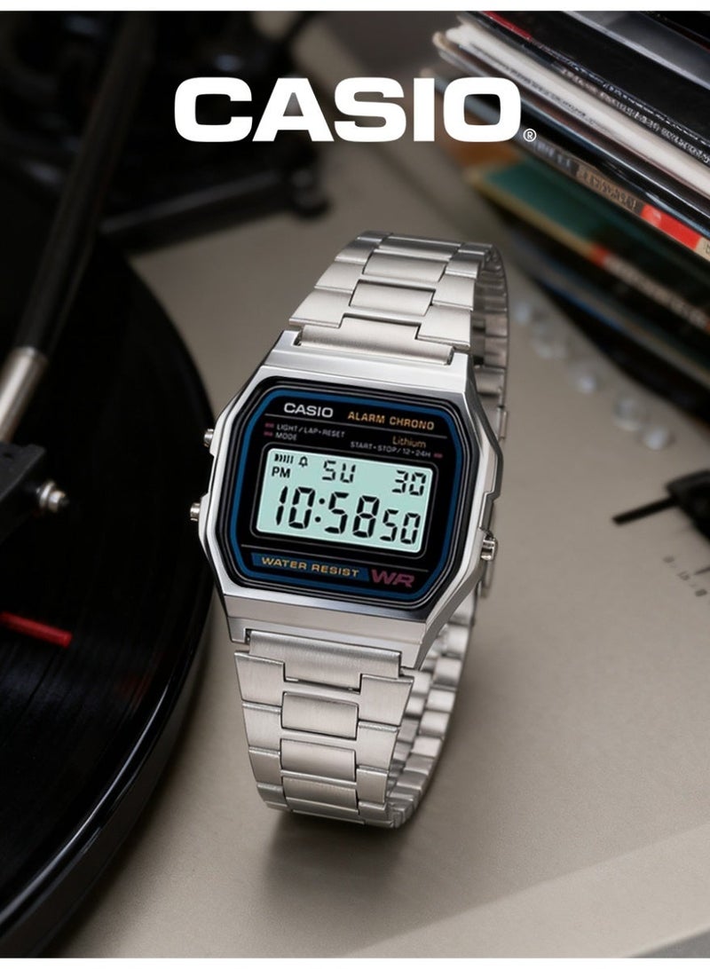 Casio A158WA-1 Commute Essential: Durable Stainless Steel Watch with Waterproof Case – Stylish & Versatile for Work & Social Events - Image 1