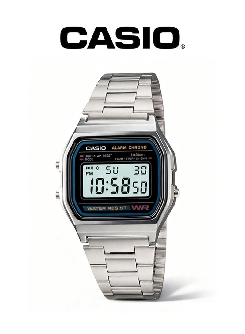 Casio A158WA-1 Commute Essential: Durable Stainless Steel Watch with Waterproof Case – Stylish & Versatile for Work & Social Events - Image 4