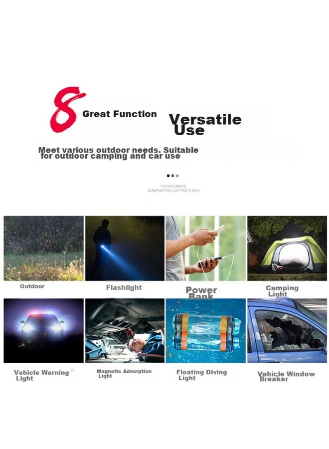 Smiling Shark Outdoor Camping Light, Ultra-bright Flashlight, Rechargeable Tent Lamp For Camping And Home Use - Image 2