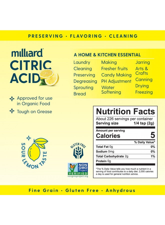 Milliard Citric Acid 1 Pound - 100% Pure Food Grade Non-GMO Project Verified (1 Pound) - Image 3