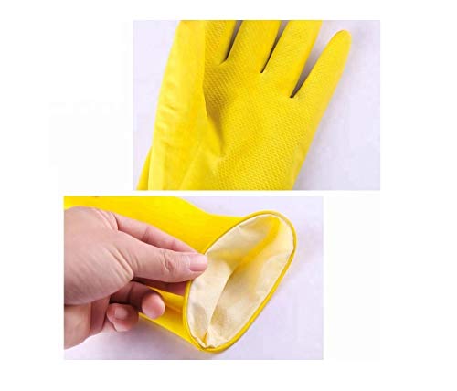 Mopslik - Reusable Rubber Latex Stretchable Hand Gloves, for Washing Cleaning Kitchen Garden (L Size) (3 Pairs) - Image 3