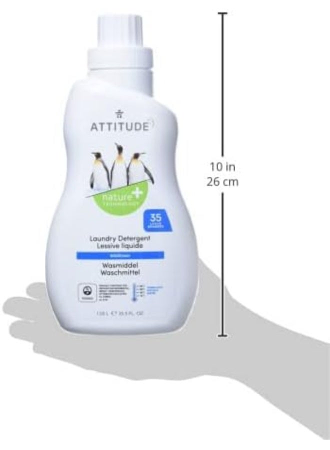 ATTITUDE Liquid Laundry Detergent, EWG Verified, HE Compatible, Plant-Based & Vegan, Natural Laundry Soap, Wildflowers Scent, 35 Loads, 35.5 Fl Oz - Image 4