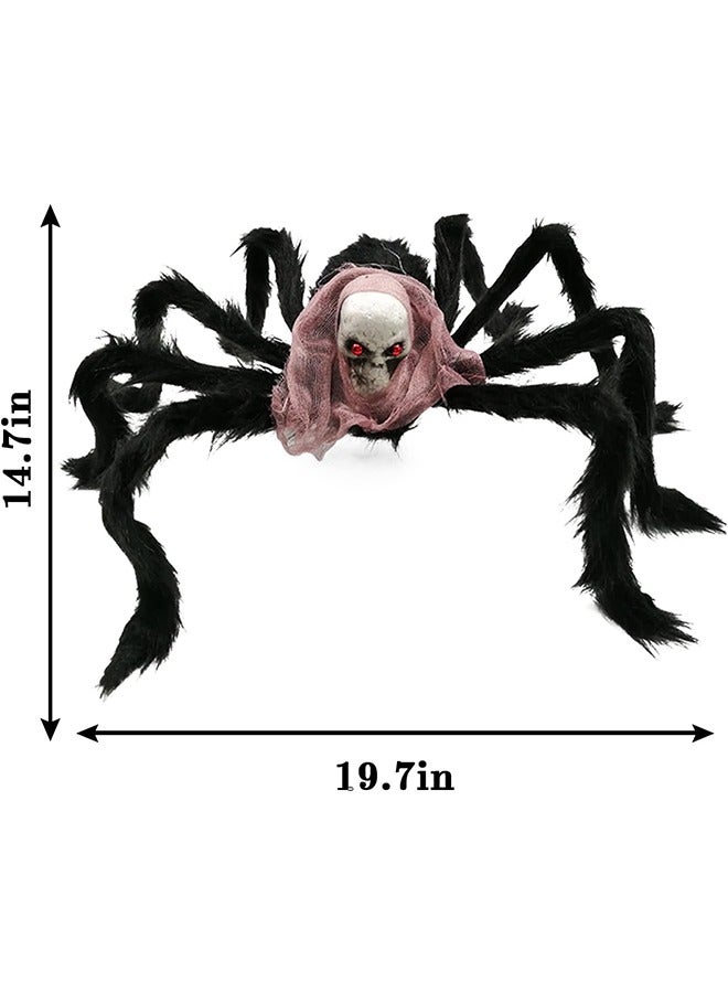 JCB CHIC 3pcs Halloween Decorations Spiders, Large Spiders Decorations Realistic Giant Scary Hairy Spiders Halloween Decor for Indoor Outdoor Yard Lawn Wall Home Porch House - Image 2