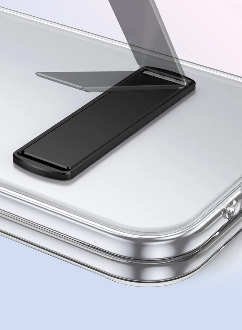 Fold Case Clear TPU for Google Pixel 10 Pro  with Screen Protector - Anti-Yellowing Crystal Slim Phone Cover with Bracket Kickstand - Image 3