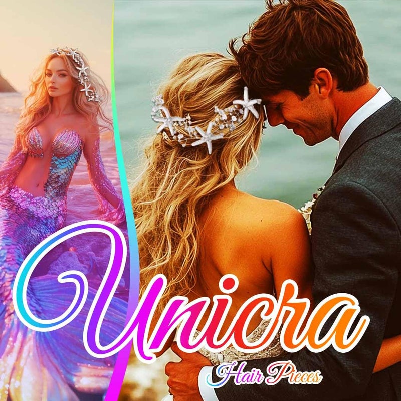 Unicra Starfish Bride Wedding Hair Vine Pearl Bridal Headband Headpiece Beach Wedding Hair Accessories for Women and Girls (A Silver) - Image 5