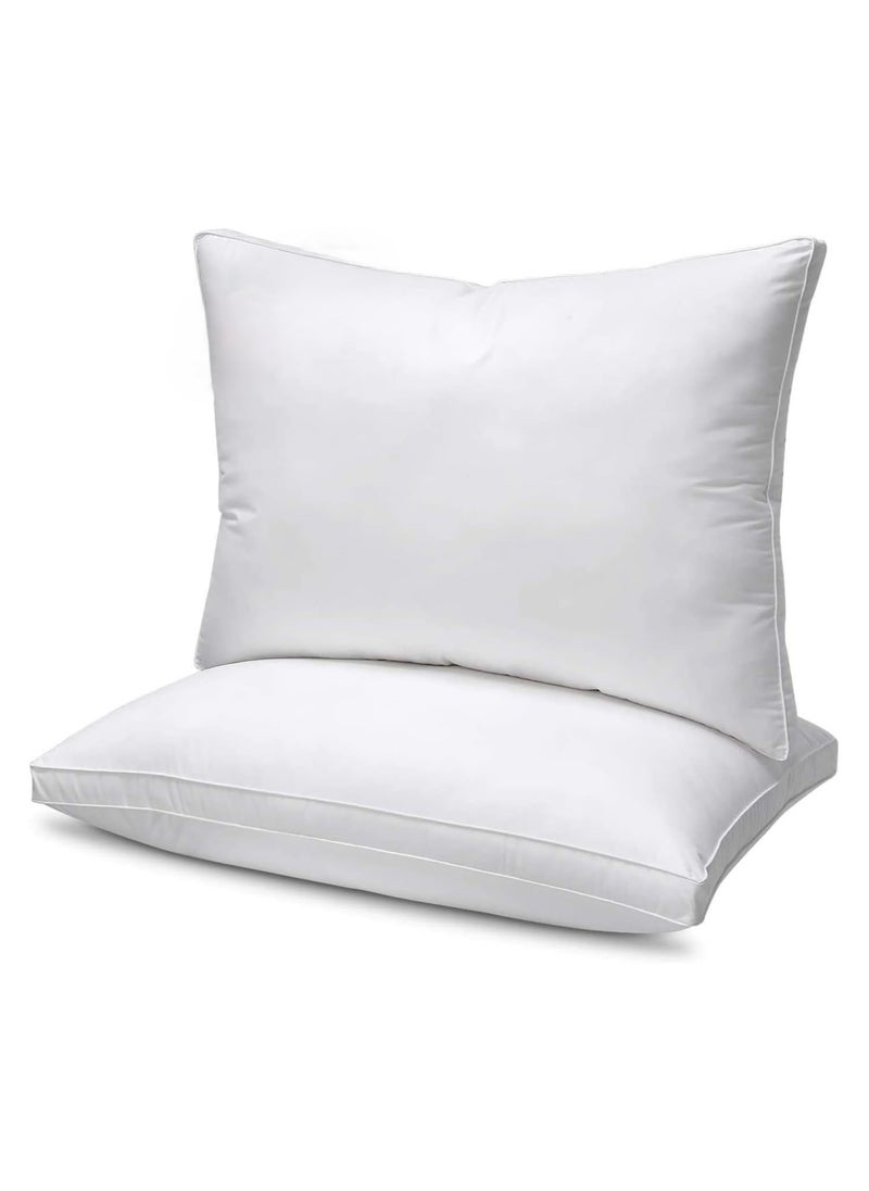 MAXQON 1-Piece Bed Pillow Double Piping Hotel Standard Extra Soft Microfiber Anti Allergic&Anti-bacterial,  Size(50x70CM)  - Image 1