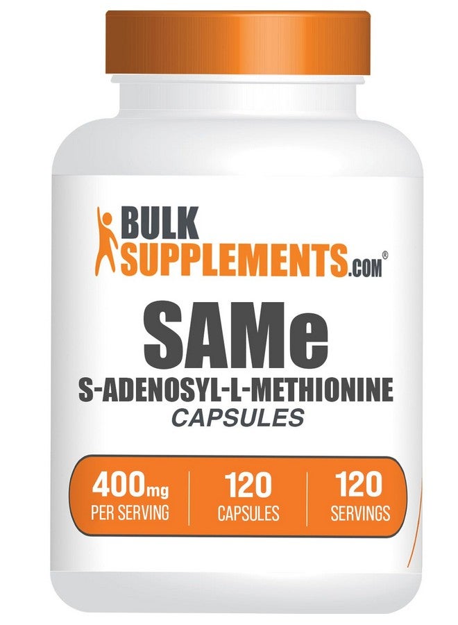 BulkSupplements.com Same Capsules - S-Adenosyl-L-Methionine, SAM-e Supplement - SAM-e 400mg, Gluten Free - 1 Capsule per Serving, 120 Capsules (Pack of 1) - Image 1