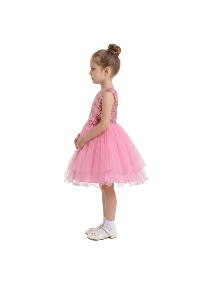 بيداني Sparkling Tulle Toddler Party Gown - Pink