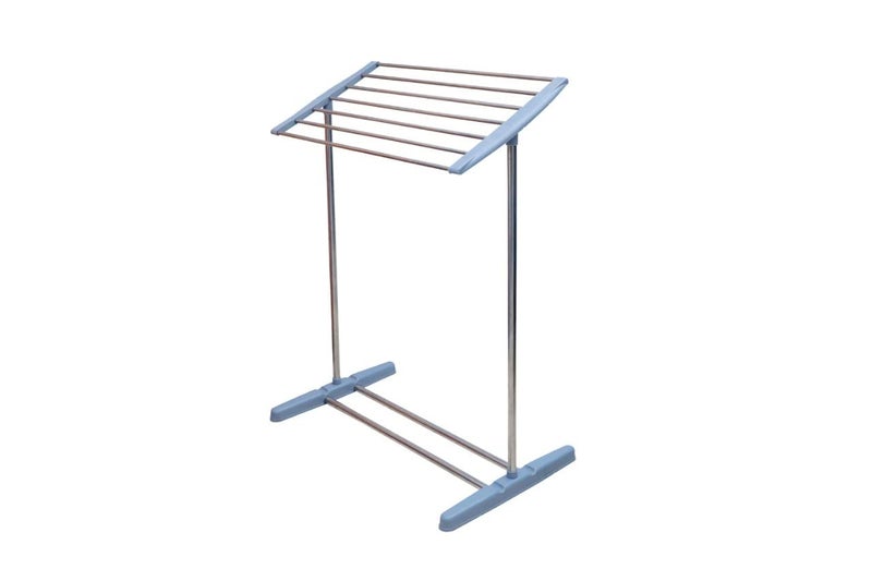 DISHIN DISHIN Swamey Stainless Steel Mobile Towel Rack FloorStanding MultiFunctional Mobile Foldable Balcony Towel Stand Save Space Rack for Drying Holder Mini Cloth RackIndoor and Outdoor  - Image 2