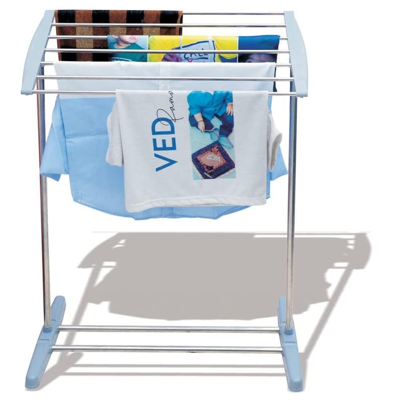 DISHIN DISHIN Swamey Stainless Steel Mobile Towel Rack FloorStanding MultiFunctional Mobile Foldable Balcony Towel Stand Save Space Rack for Drying Holder Mini Cloth RackIndoor and Outdoor  - Image 4