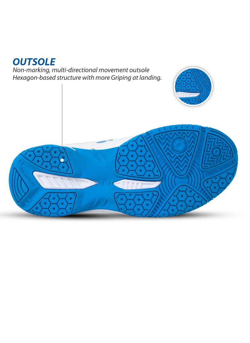 DSC Bolstr Badminton Shoes | Size: 4 UK/ 5 US/ 38 EU | Material: EVA | For Men & Boys | Lightweight and Durable | Better comfort and stabilty | Breathable Mesh  - Image 4