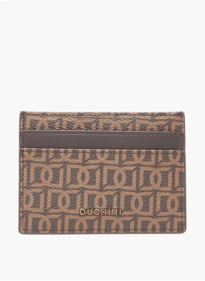 DUCHINI Men's Monogram Print Card Holder