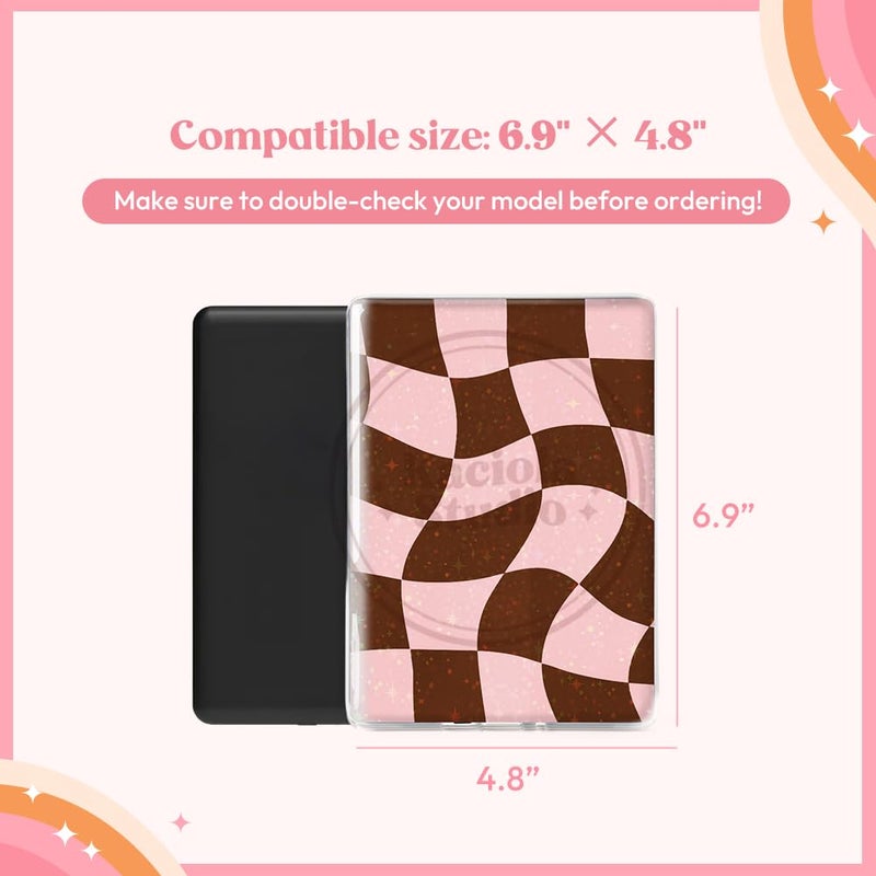 Kaciola 12PCS Inserts Cardstock for E-Reader, and 50PCS Scrapbook Sticker for Clear Case, 6.9"x4.8" Bookish Girlie Theme E-Reader Back Cover Insert Decorating Accessories for Paper White 11th-12th - Image 5