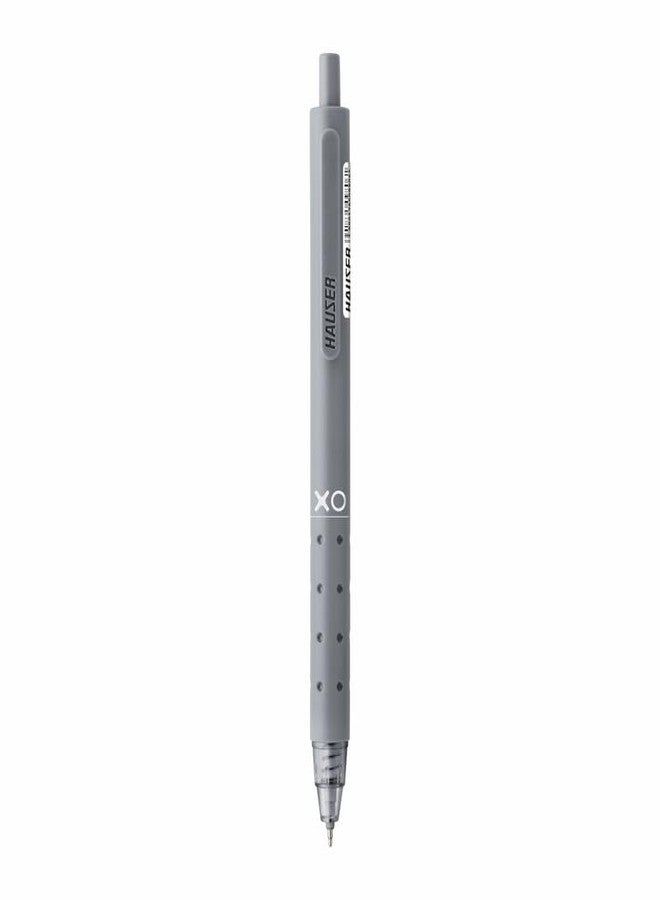 Hauser XO Click Retractable Gel Pen | Needle Spring Tip for Super Soft & Smooth Writing Experience | Grooved Grip for Comfortable Writing | 5 Blue & 5 Black Ink - Image 3