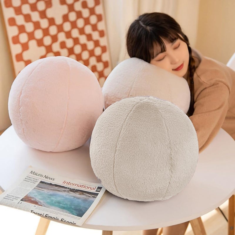 Mollismoons Mollismoons Decorative Throw Cushions Pillow for Home Decor Moon Star Ball Girls Room Kids Room Ivory 12x12 Round Cushion of Body Pillow Decorative Cushions - Image 1