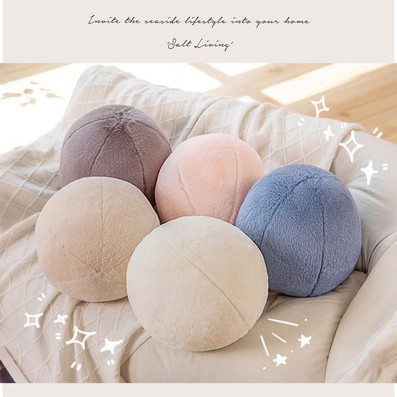 Mollismoons Mollismoons Decorative Throw Cushions Pillow for Home Decor Moon Star Ball Girls Room Kids Room Ivory 12x12 Round Cushion of Body Pillow Decorative Cushions - Image 3